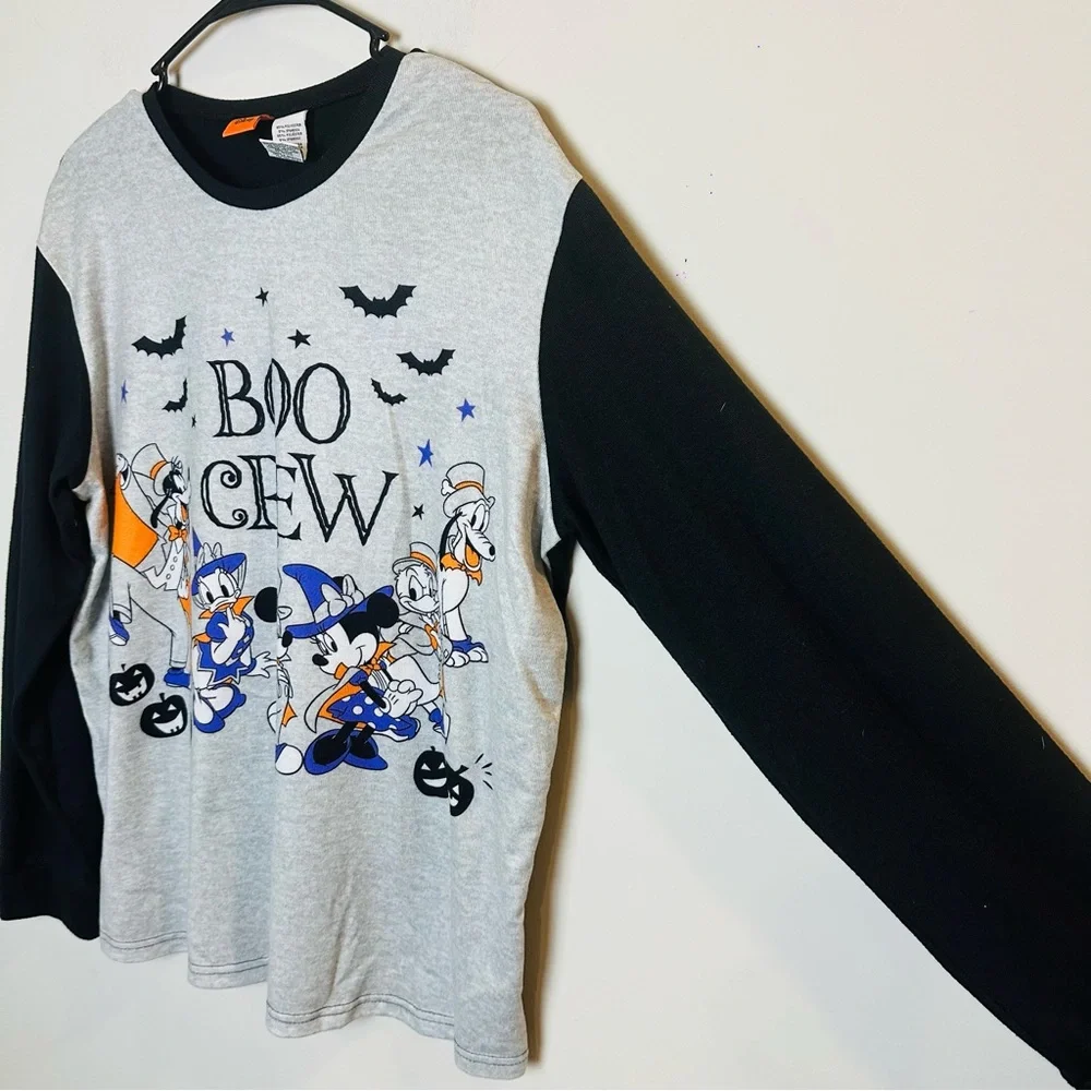 DISNEY Mickey‎ Mouse Halloween Long Sleeved Pajamas Set Women Medium.C27 - Picture 2 of 14